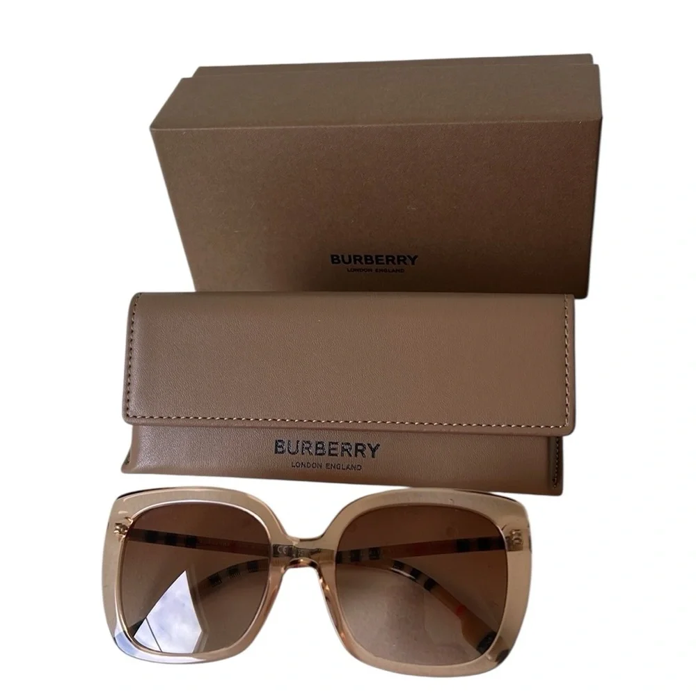 Burberry Caroll Peach Gradient Brown Sunglasses - Picture 5 of 12